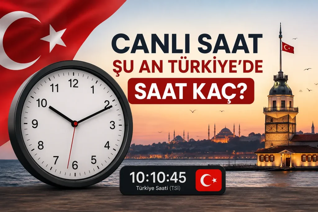 Canlı Saat – Şu An Türkiye'de Saat Kaç