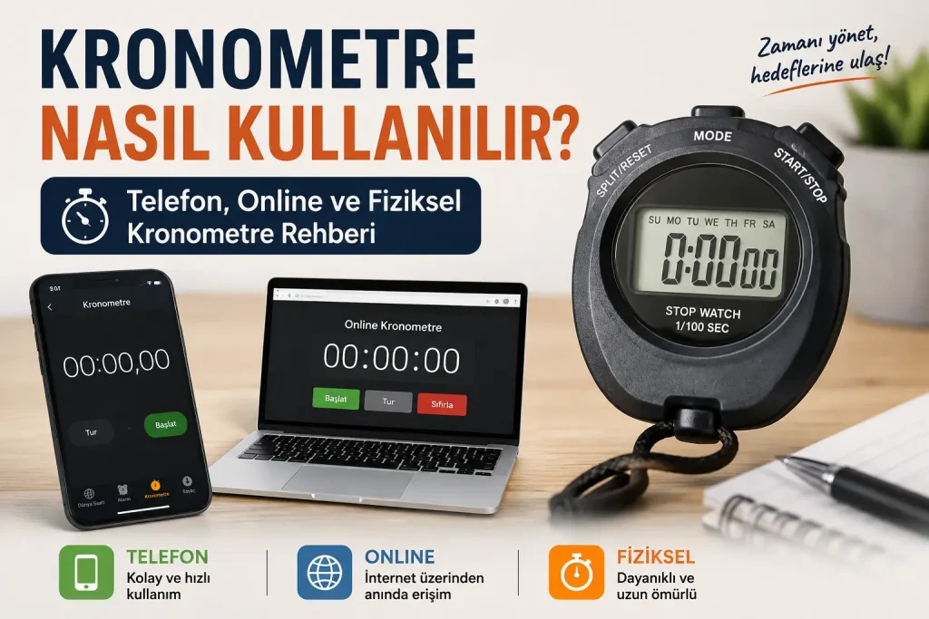 Kronometre Nasıl Kullanılır? Telefon, Online ve Fiziksel Kronometre Rehberi Kronometre ile Süre Tutarken Dikkat Edilmesi Gerekenler
